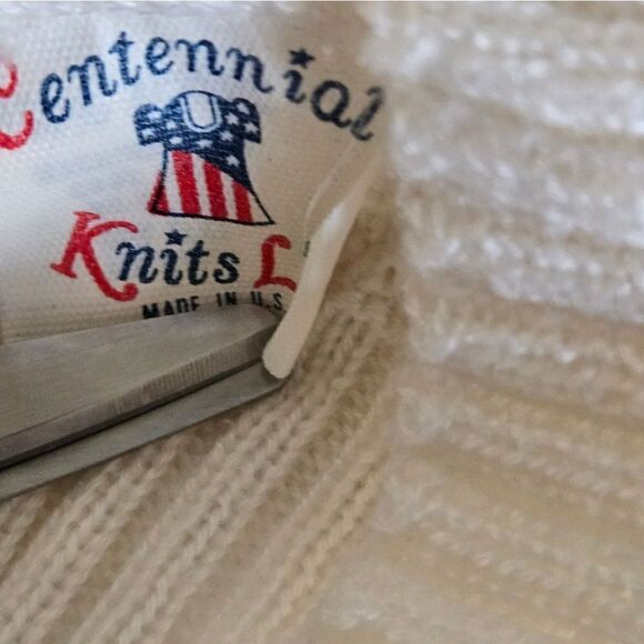 Centennial Knits Ltd Victorian White Vintage Ruffle Sweater - Picture 6 of 7